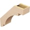 Ekena Millwork 5-inch W x 18-inch D x 18-inch H Aspen Rough Cedar Woodgrain TimberThane Knee Brace, Primed BRCUR05X18X18ASPRCPR - alternate 6